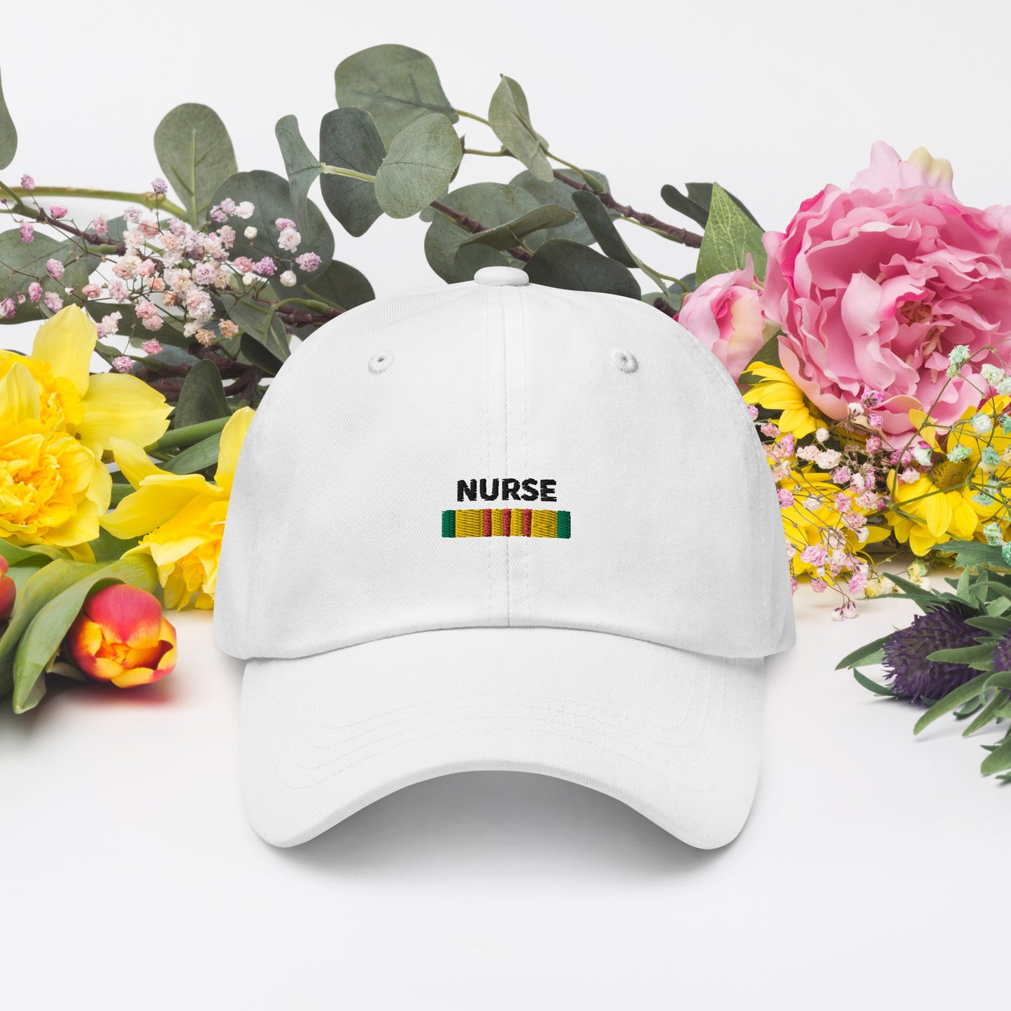 "NURSE" Vietnam War Service Ribbon Ball Cap