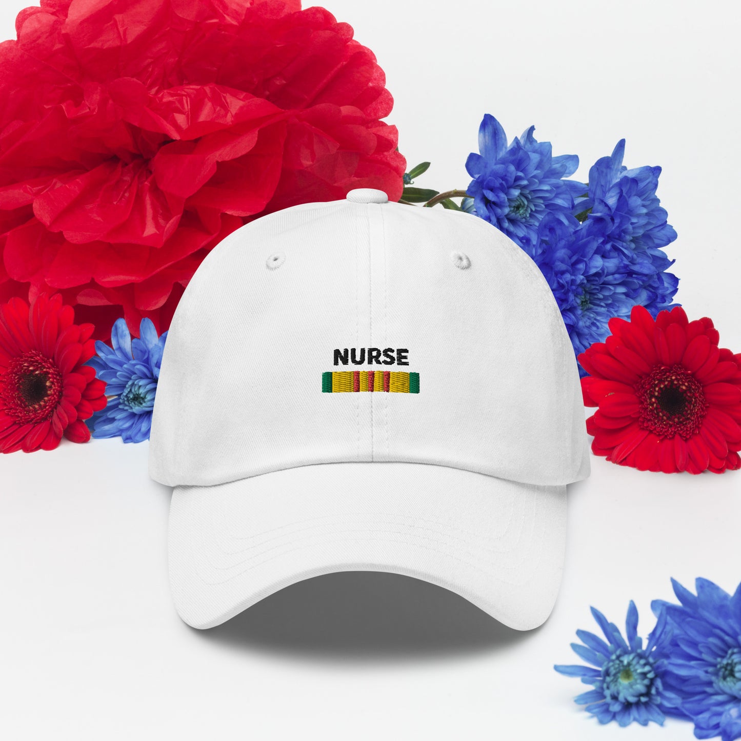 "NURSE" Vietnam War Service Ribbon Ball Cap