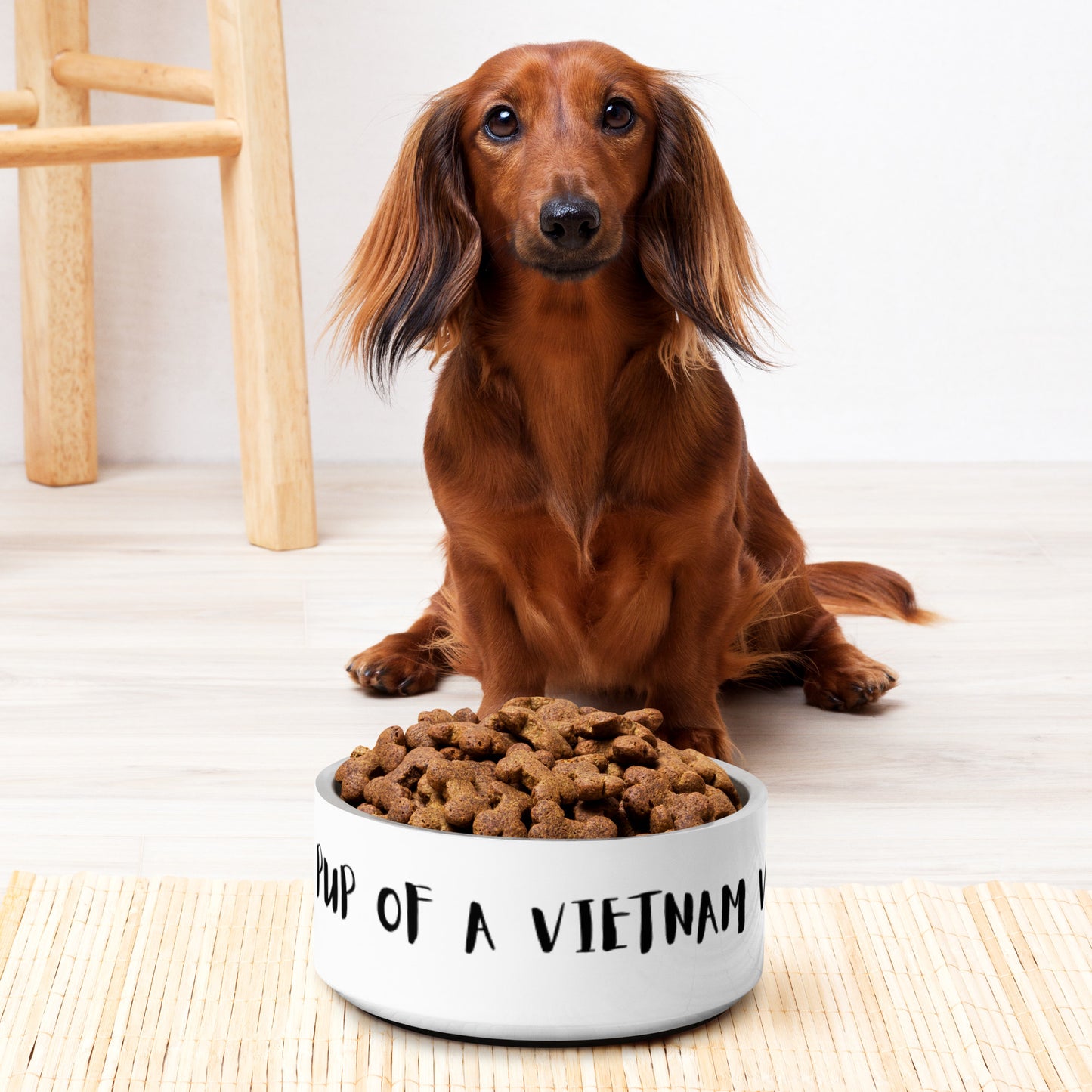 "Proud Pup Of A Vietnam Veteran" Dog Bowl
